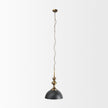 Mercana Willson Black Iron W/Antique Brass Dome Pendant Light
