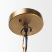 Mercana Willson Black Iron W/Antique Brass Dome Pendant Light