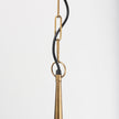Mercana Willson Black Iron W/Antique Brass Dome Pendant Light