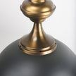 Mercana Willson Black Iron W/Antique Brass Dome Pendant Light
