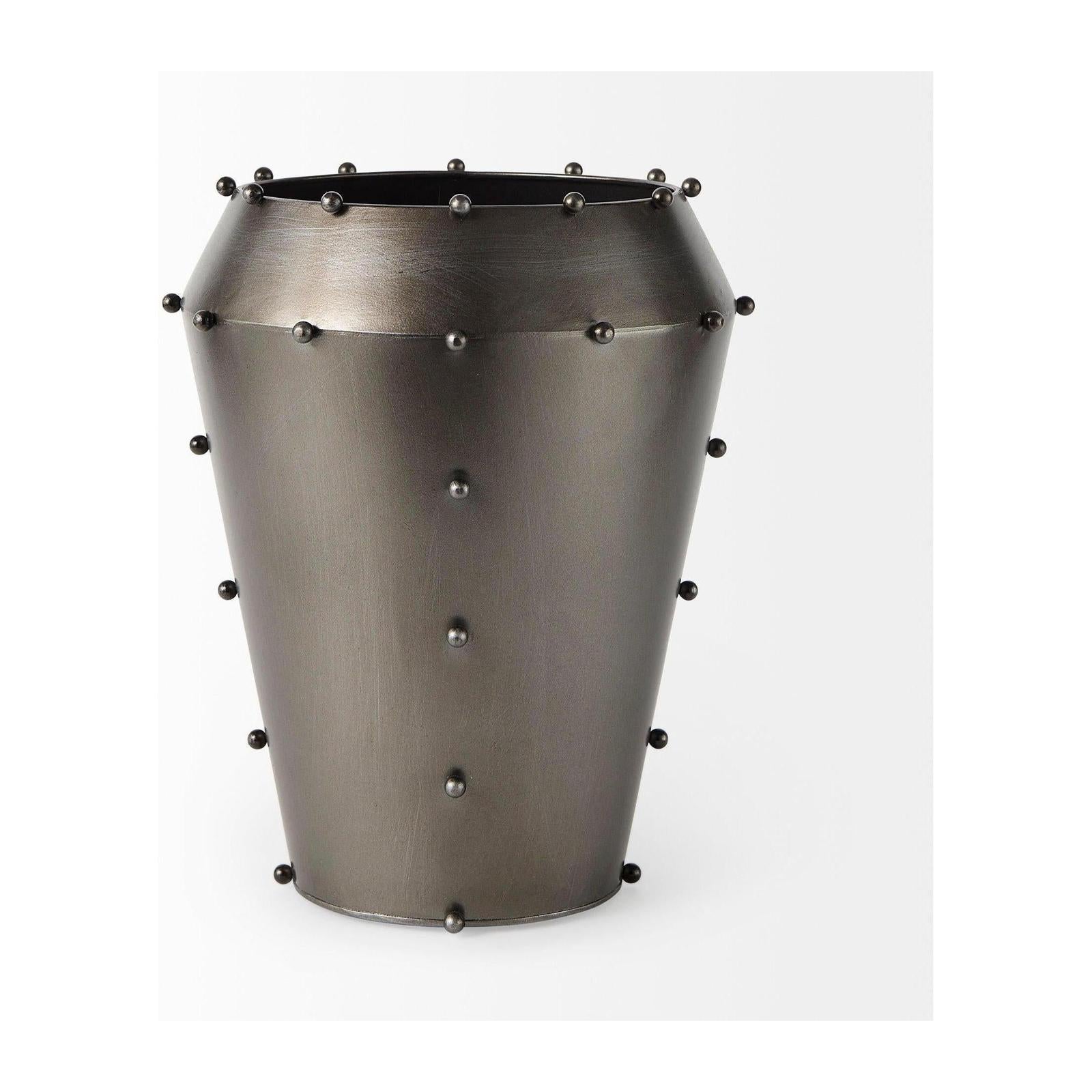 Mercana Elio Metal W/Studs Vase