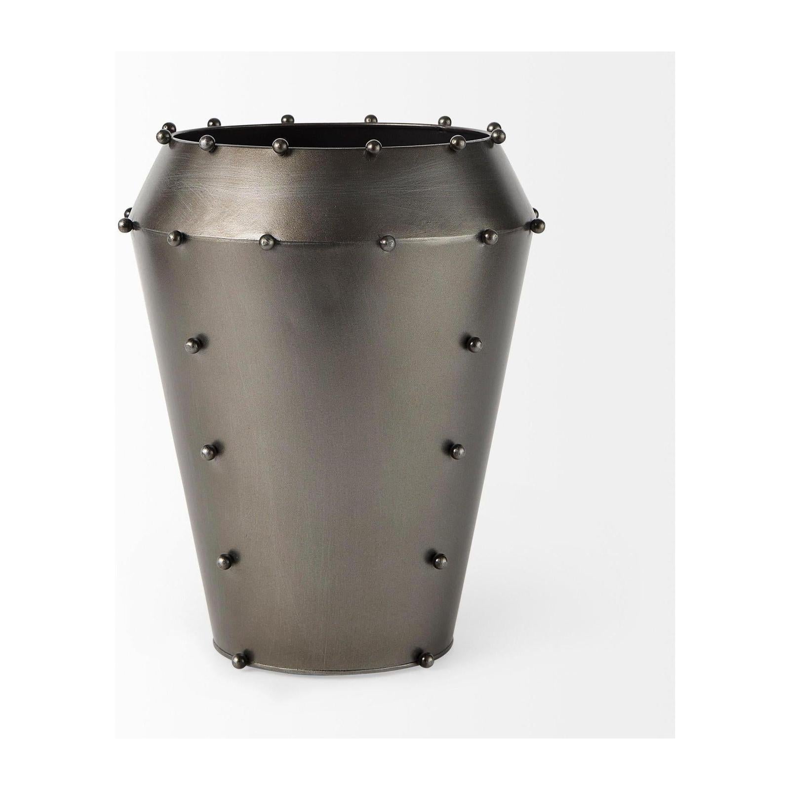 Mercana Elio Metal W/Studs Vase
