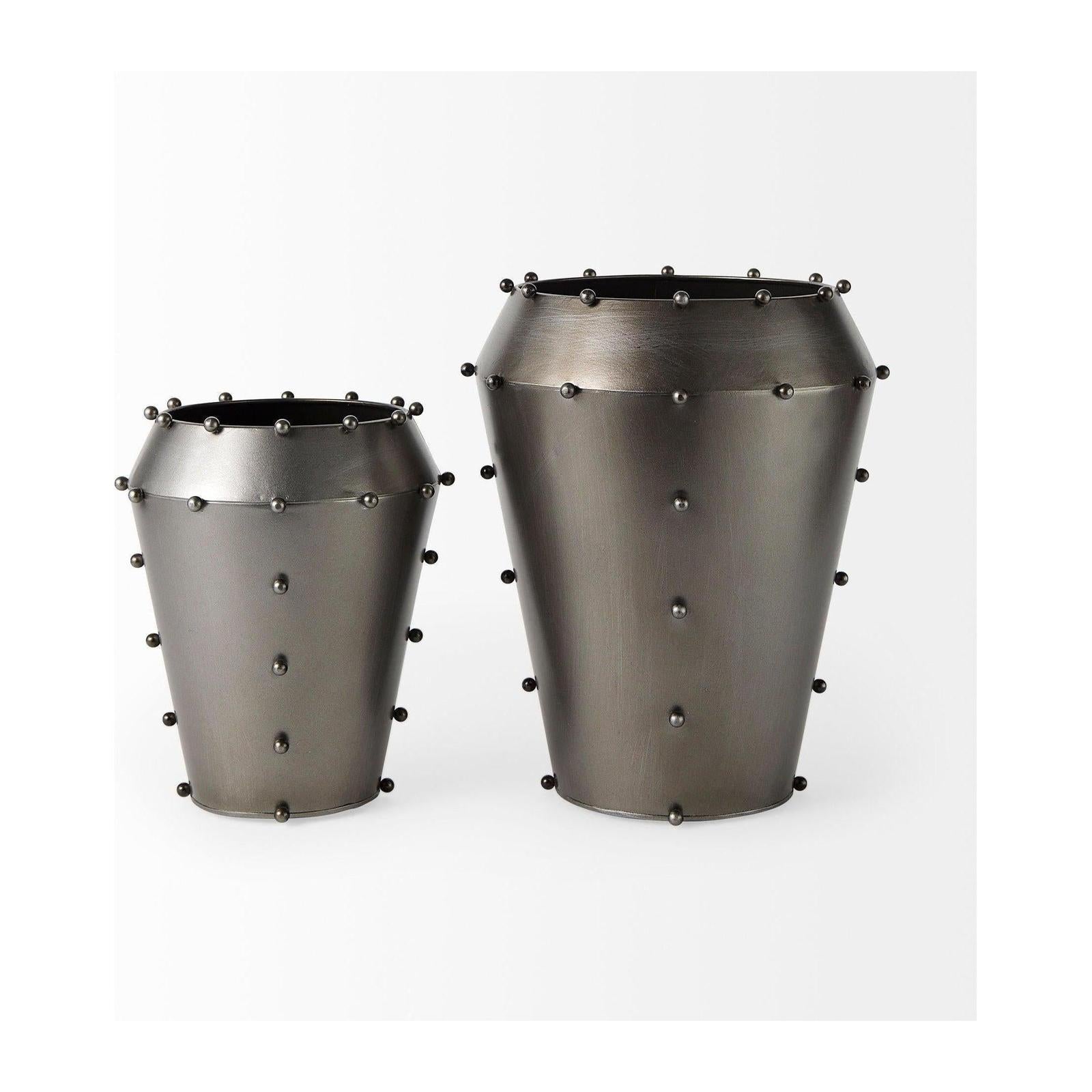 Mercana Elio Metal W/Studs Vase