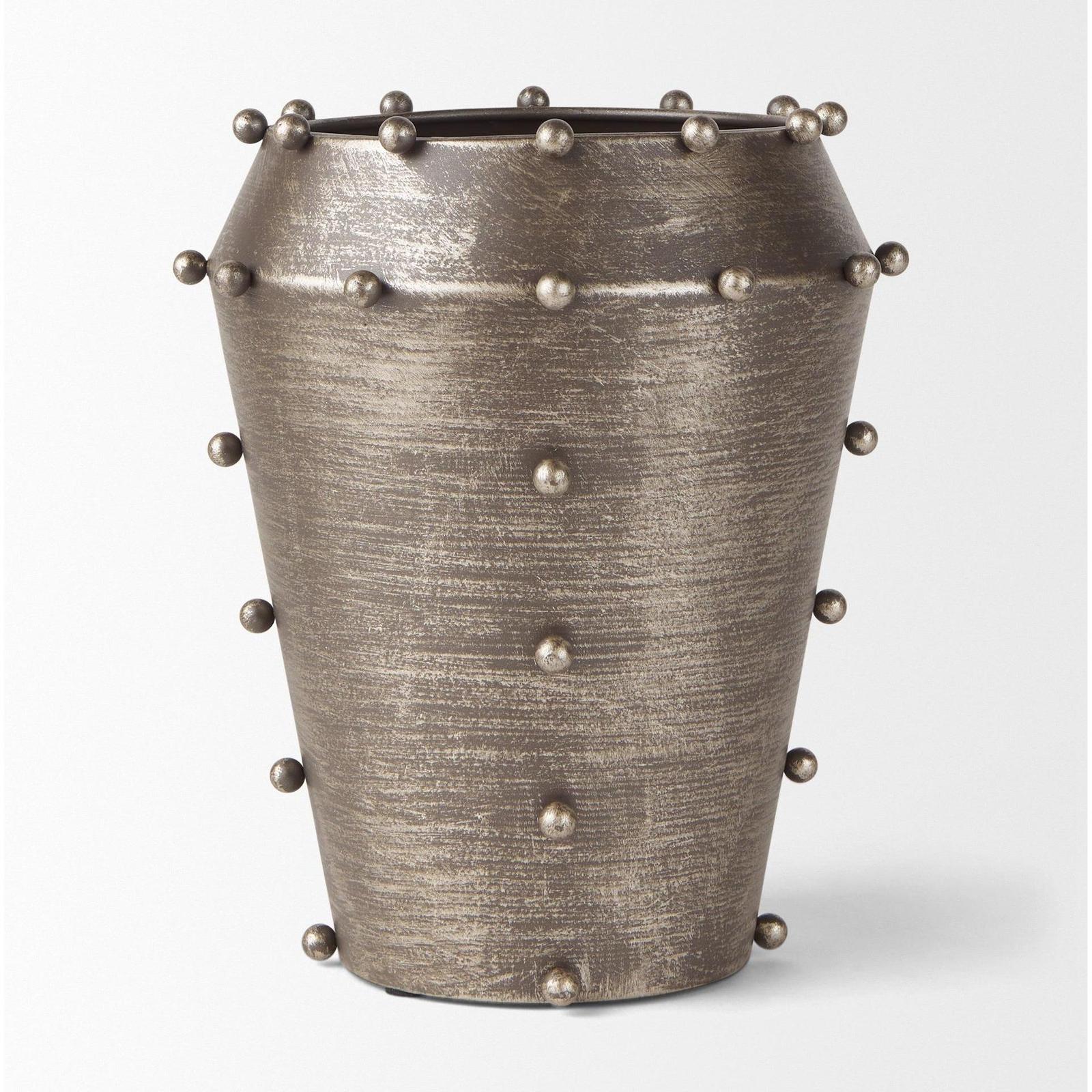 Mercana Elio Metal W/Studs Vase