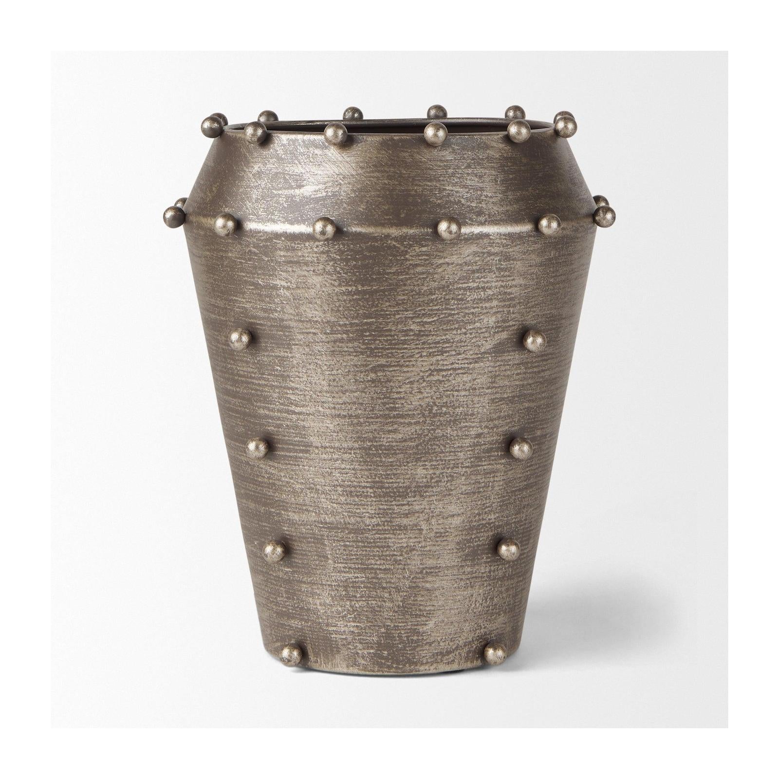 Mercana Elio Metal W/Studs Vase