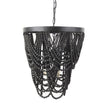 Mercana Pendra Wooden Bead Three Bulb Chandelier