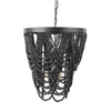 Mercana Pendra Wooden Bead Three Bulb Chandelier