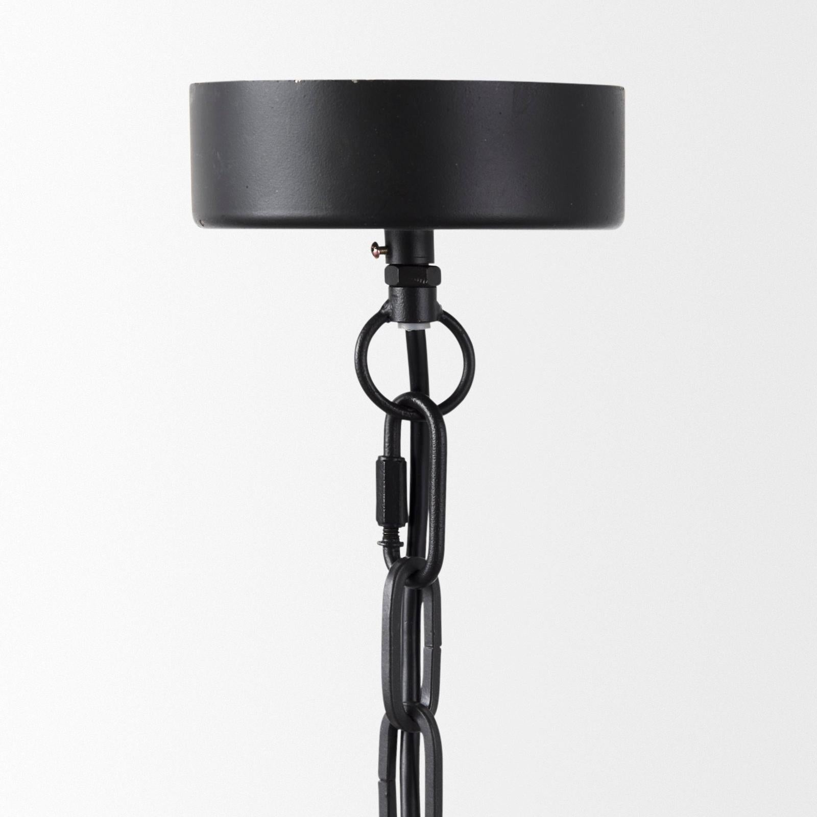 Mercana Pendra Wooden Bead Three Bulb Chandelier