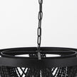 Mercana Pendra Wooden Bead Three Bulb Chandelier