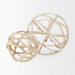 Mercana Kali Small Beige Decorative Metal and Paper Object Clearance