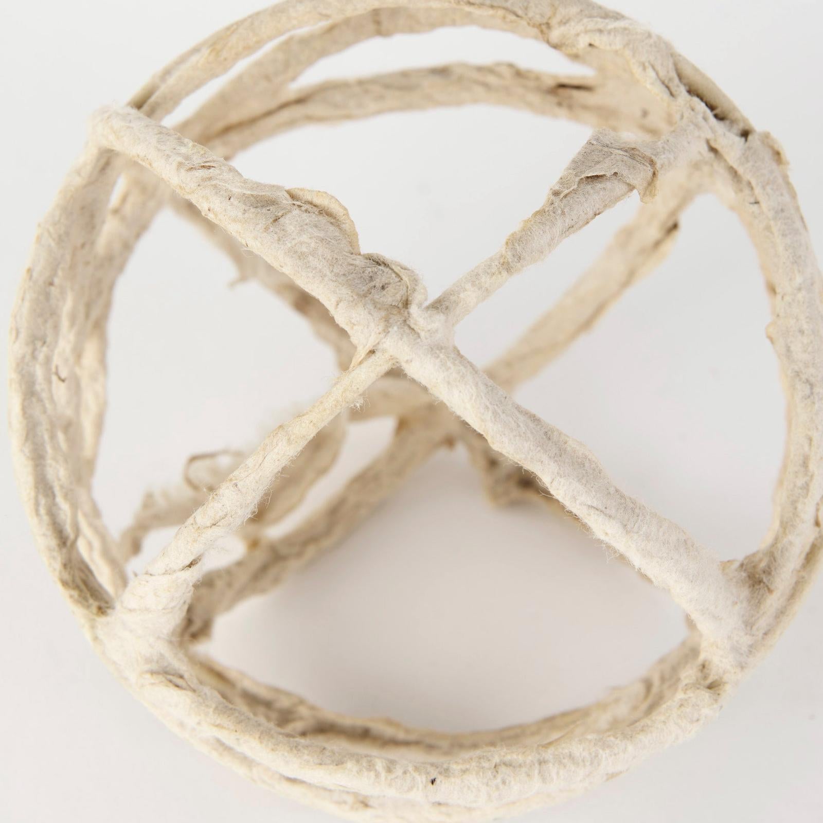 Mercana Kali Small Beige Decorative Metal and Paper Object Clearance