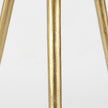 Mercana Vivienne White Marble W/Antique Gold Metal Round Side Table Clearance