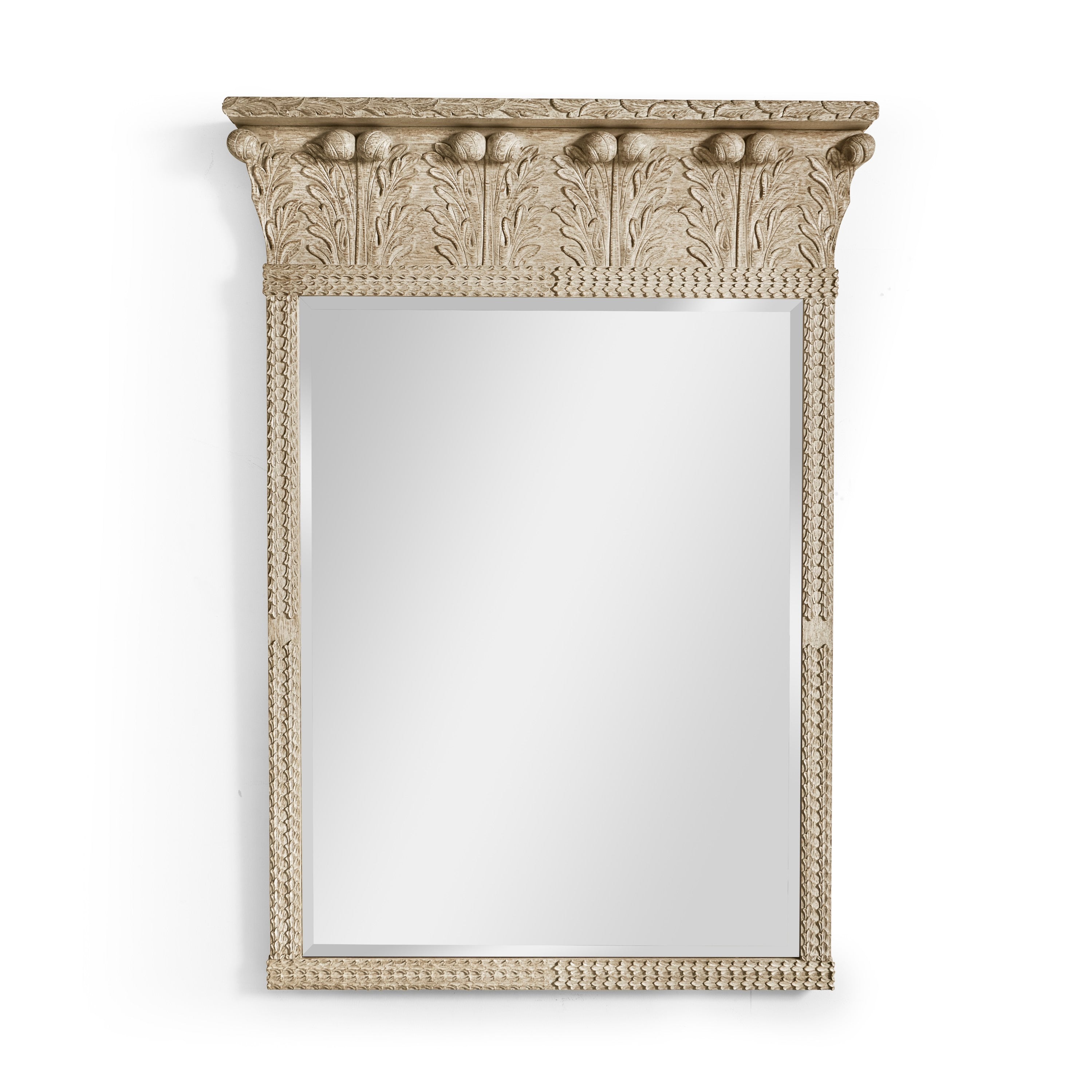 Jonathan Charles Rothesay Venetian White Oak Mirror ( 530122-VWO )