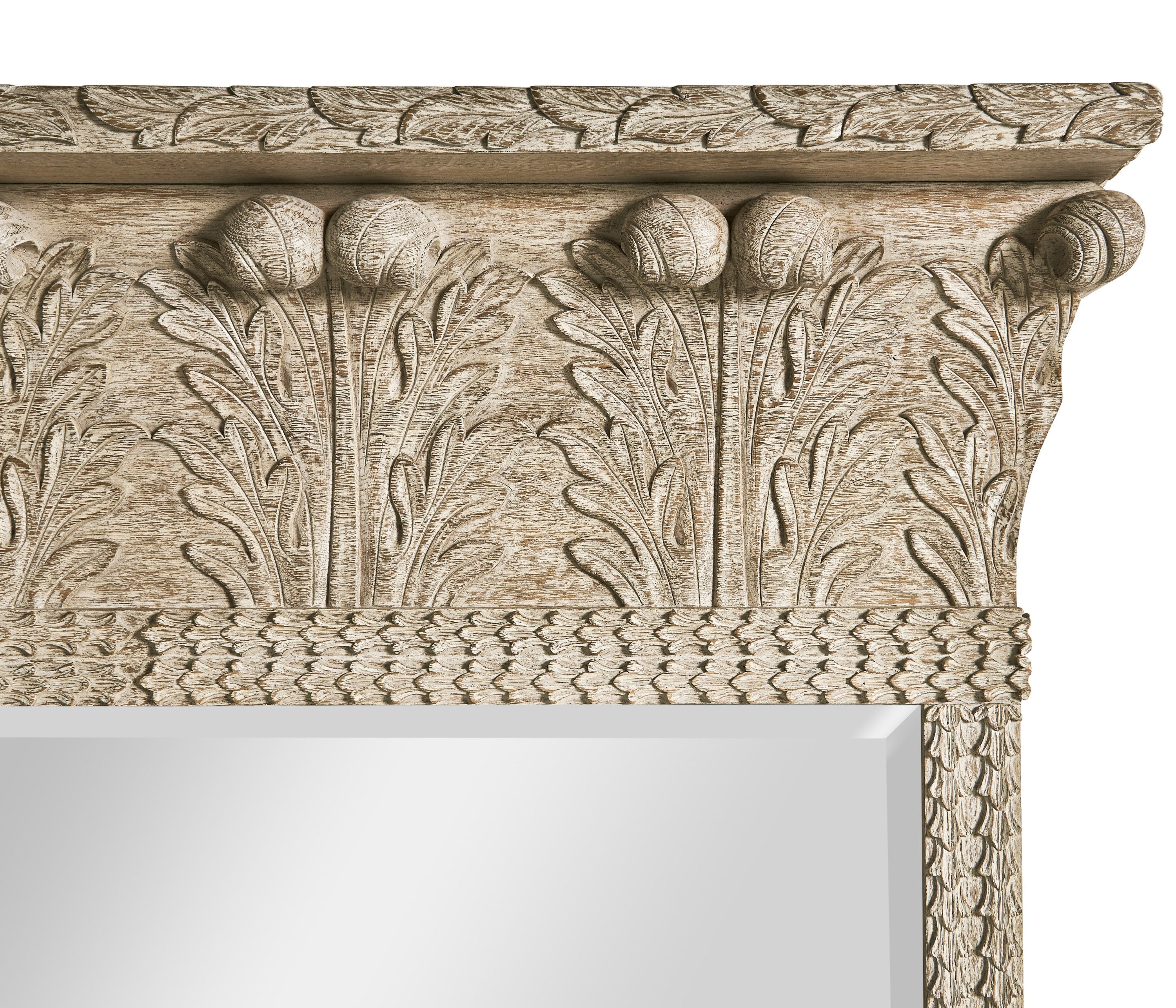 Jonathan Charles Rothesay Venetian White Oak Mirror ( 530122-VWO )