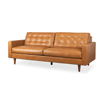 Mercana Olaf Tan Leather Sofa Clearance