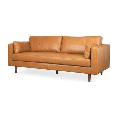 Mercana Elton Tan Leather Sofa Clearance