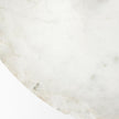 Mercana Reinhold Round Live-Edge Marble Top and Gold Metal Base Side/End Table