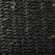 Mercana Dina Black Cornhusk and Water Hyacinth Round Pouf
