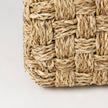 Mercana Adele Medium Brown Seagrass Woven Square Pouf