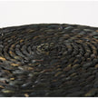 Mercana Dina Black Cornhusk and Water Hyacinth Round Pouf