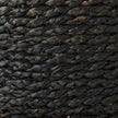 Mercana Dina Black Cornhusk and Water Hyacinth Round Pouf
