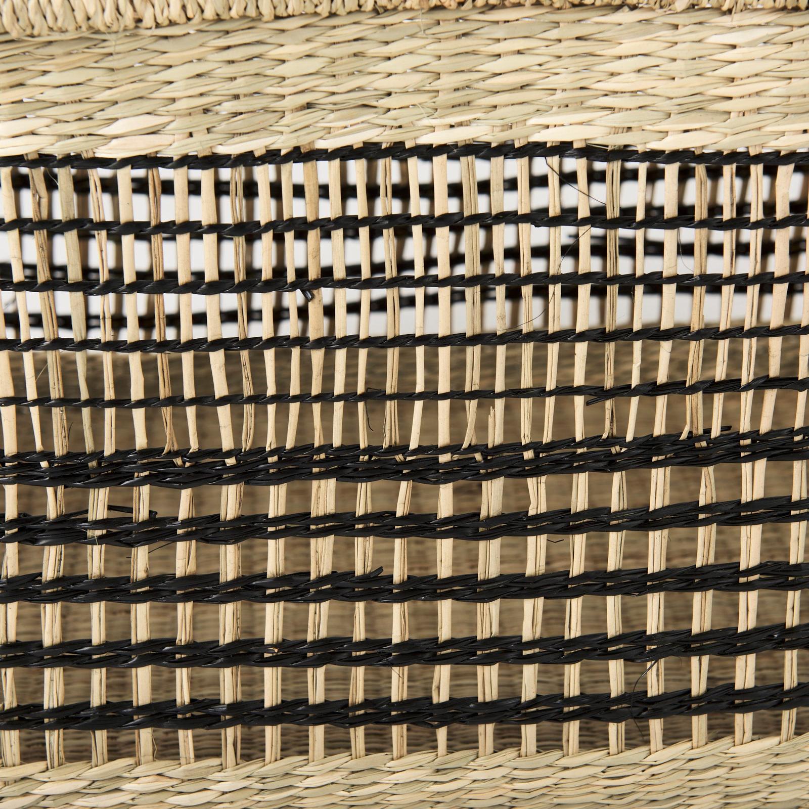 Mercana Nia Light Brown Seagrass Rectangular Basket with Handles- Set of 2