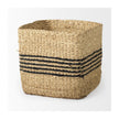 Mercana Cullen Grey Twisted Seagrass Square Basket-Set of 3 Clearance