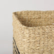 Mercana Cullen Grey Twisted Seagrass Square Basket-Set of 3 Clearance