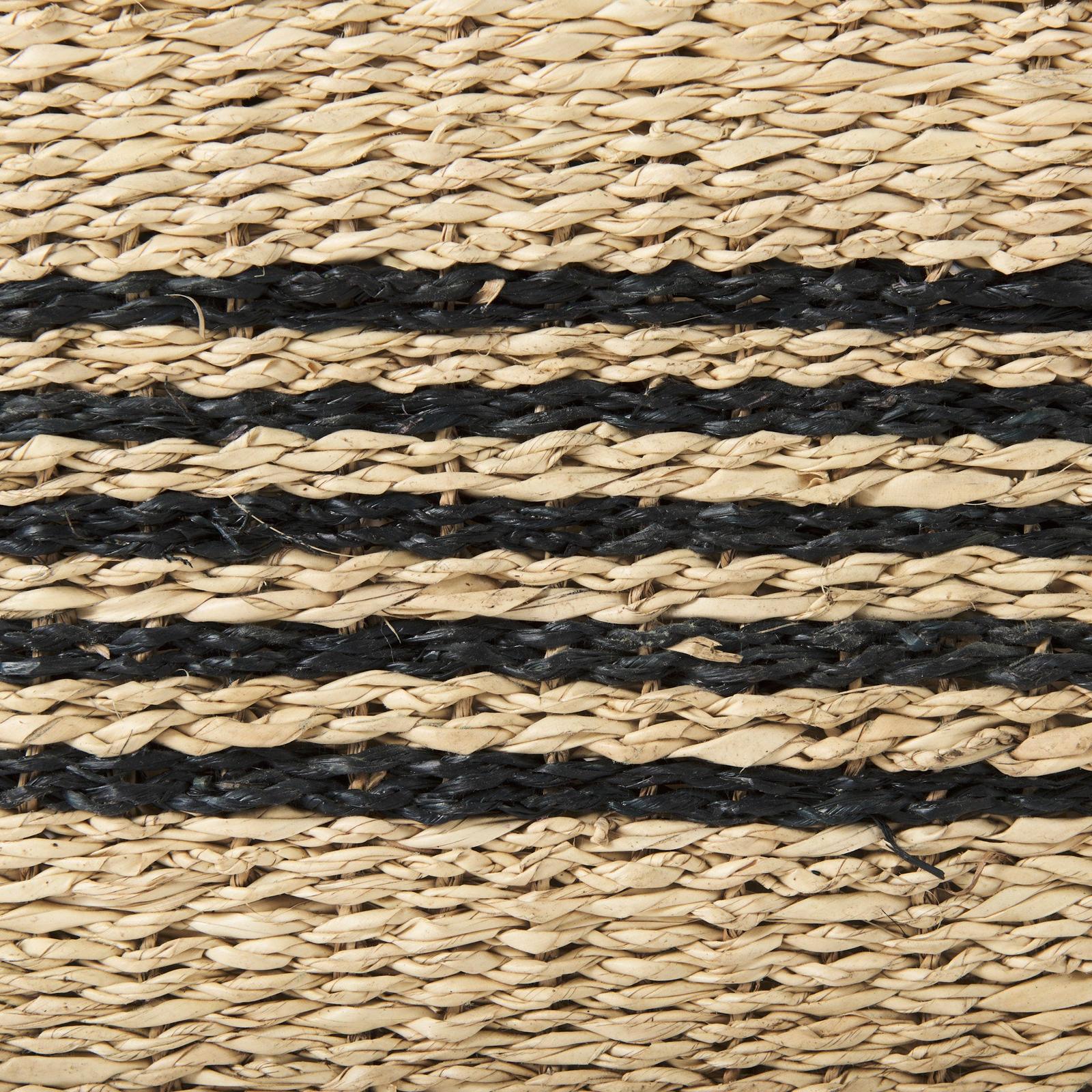 Mercana Cullen Grey Twisted Seagrass Square Basket-Set of 3 Clearance