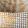 Mercana Olivia Beige Seagrass Basket W/Lid and Handles - Set of 3