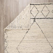 Mercana Calvert 8x10 Gray Cotton Hand Woven Diamond Patterned Rug