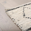 Mercana Calvert 8x10 Gray Cotton Hand Woven Diamond Patterned Rug