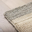 Mercana Emory Gray Wool Hand Woven Diamond Patterned Rug