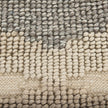 Mercana Emory Gray Wool Hand Woven Diamond Patterned Rug