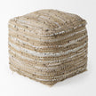 Mercana Aadhya Leather and Cotton Pouf