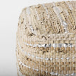 Mercana Aadhya Leather and Cotton Pouf