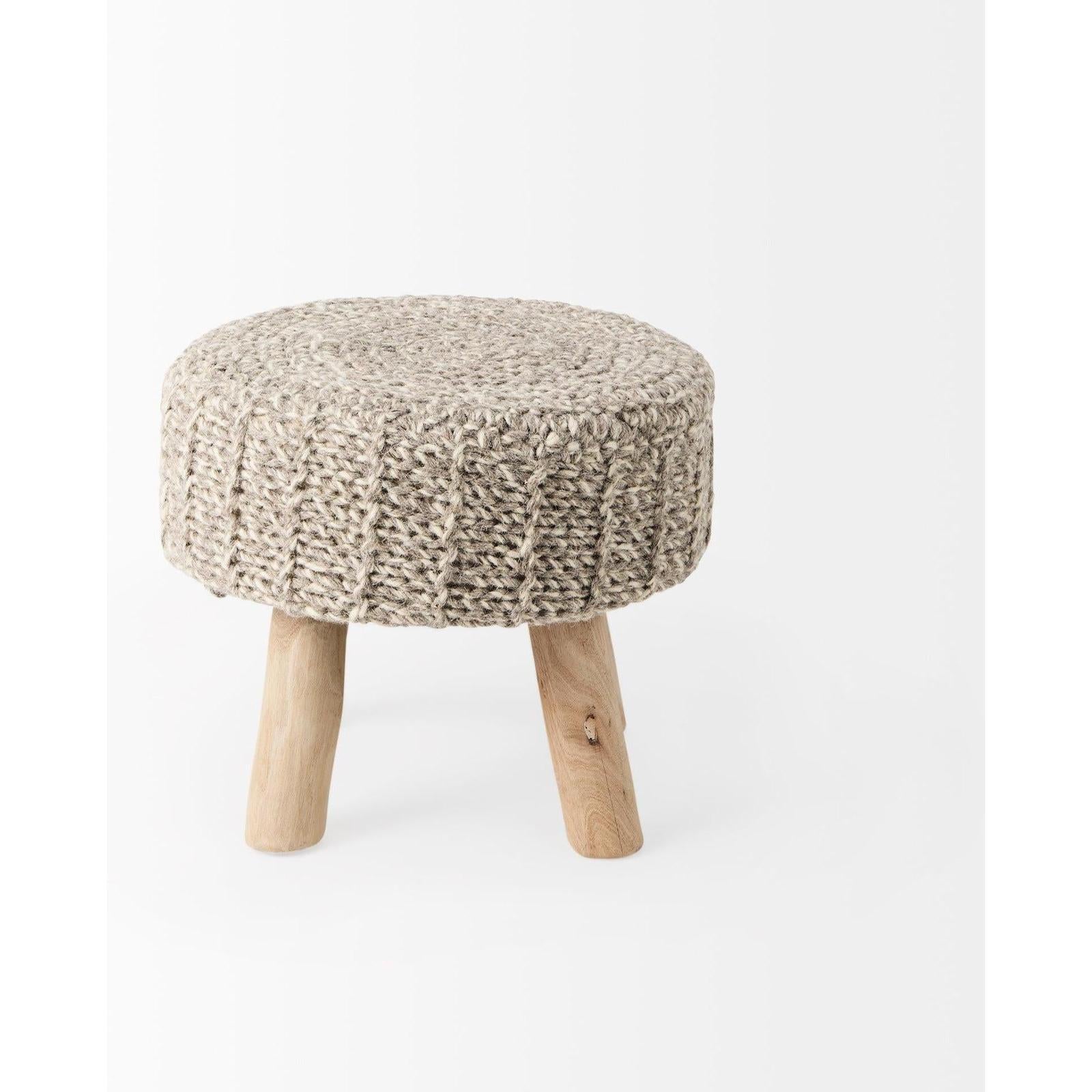 Mercana Bina 4 Legged Wool Stool