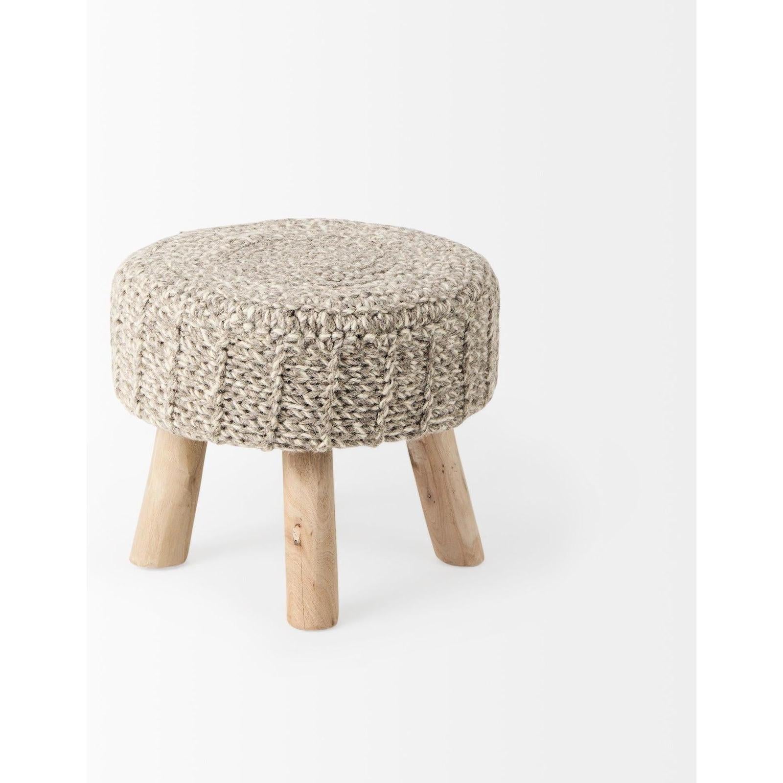 Mercana Bina 4 Legged Wool Stool