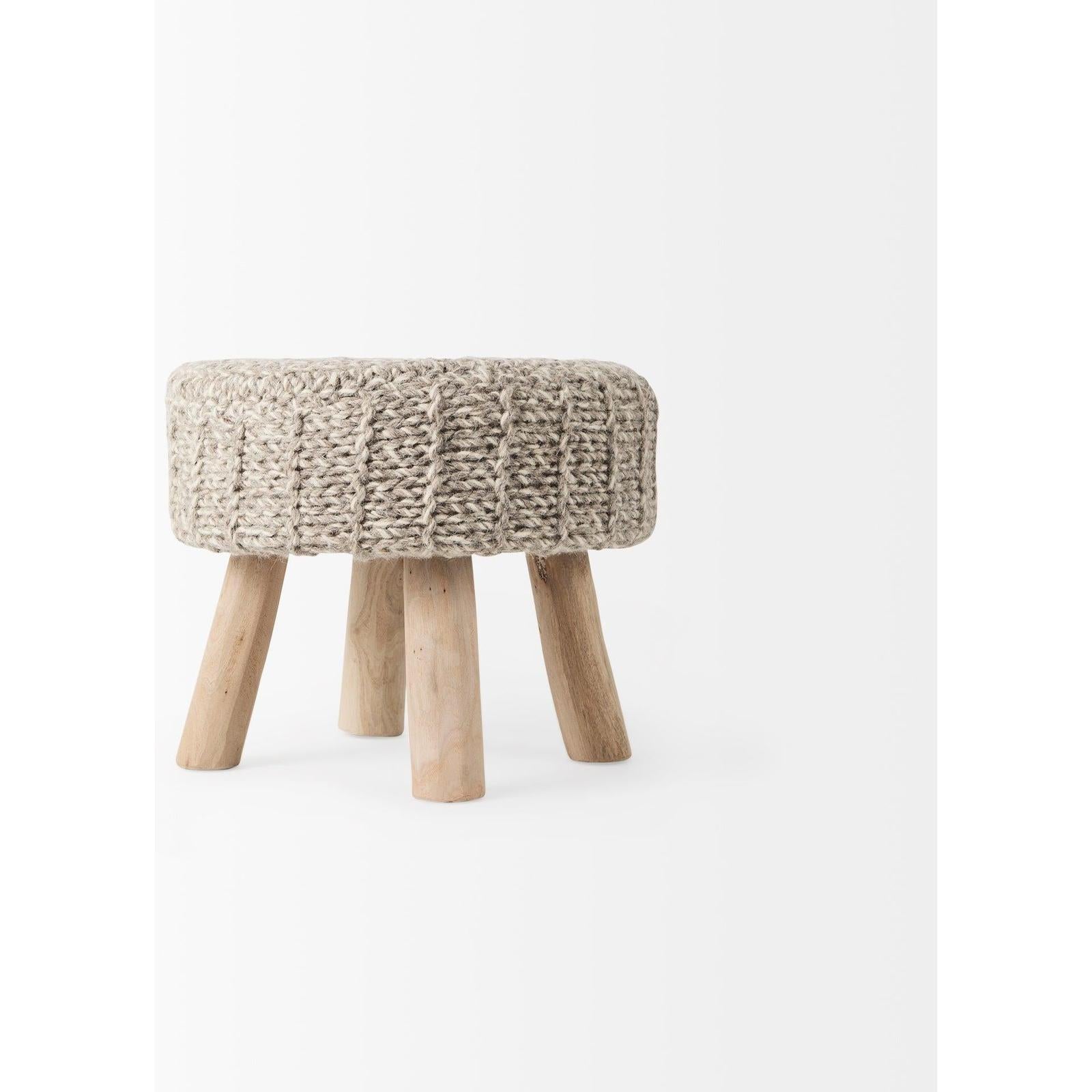 Mercana Bina 4 Legged Wool Stool