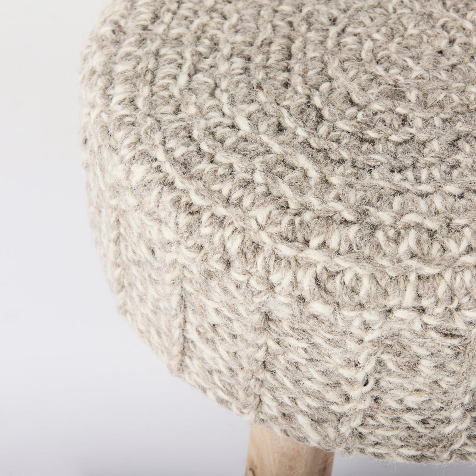 Mercana Bina 4 Legged Wool Stool