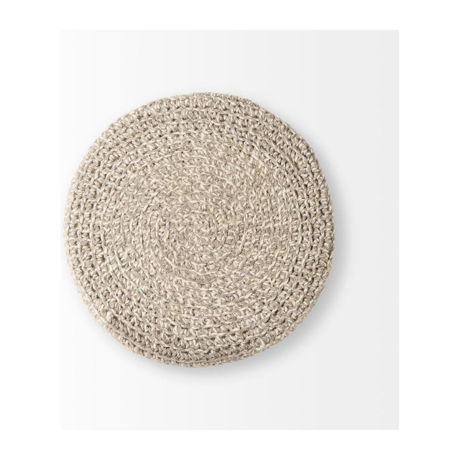 Mercana Bina 4 Legged Wool Stool