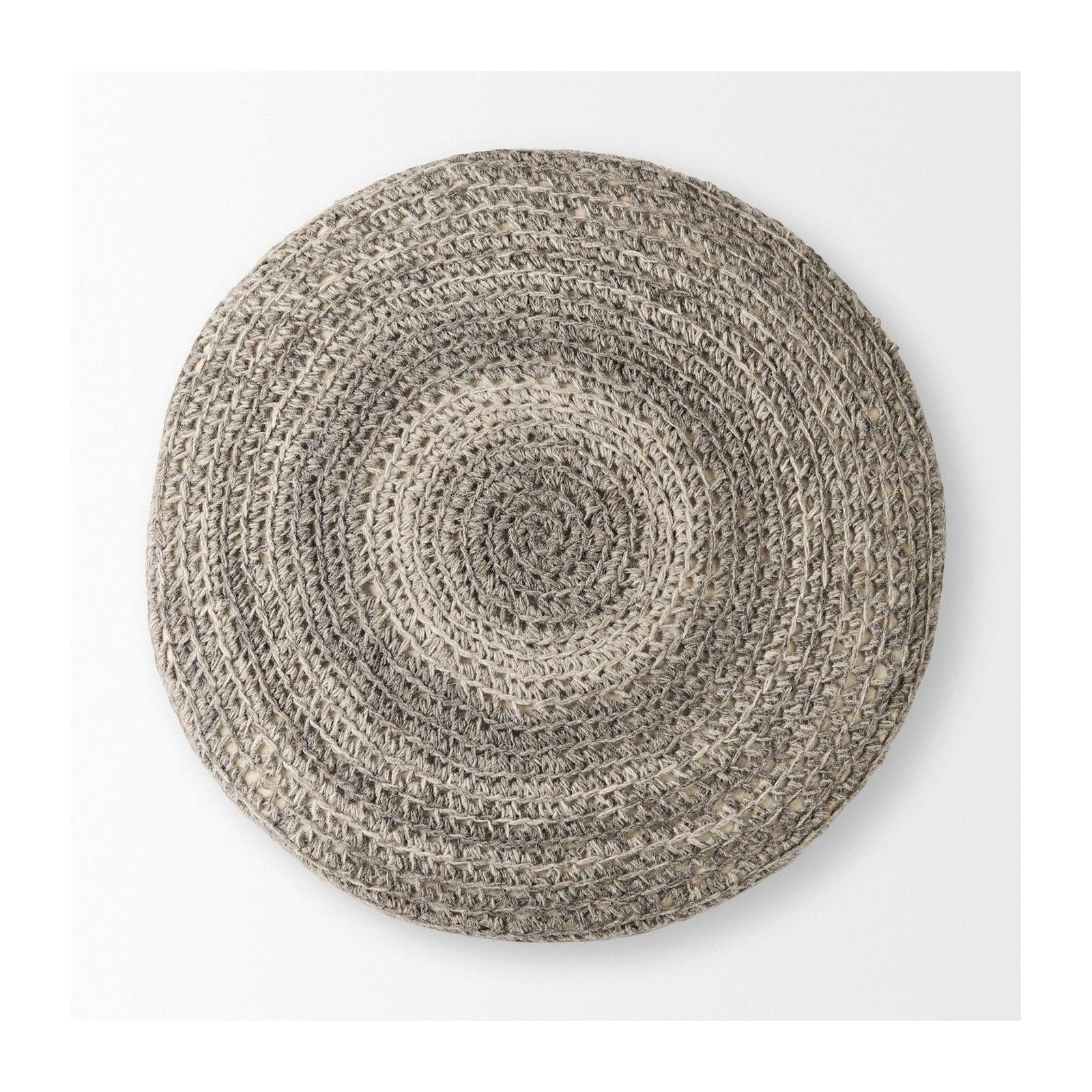Mercana Bina 4 Legged Wool Stool