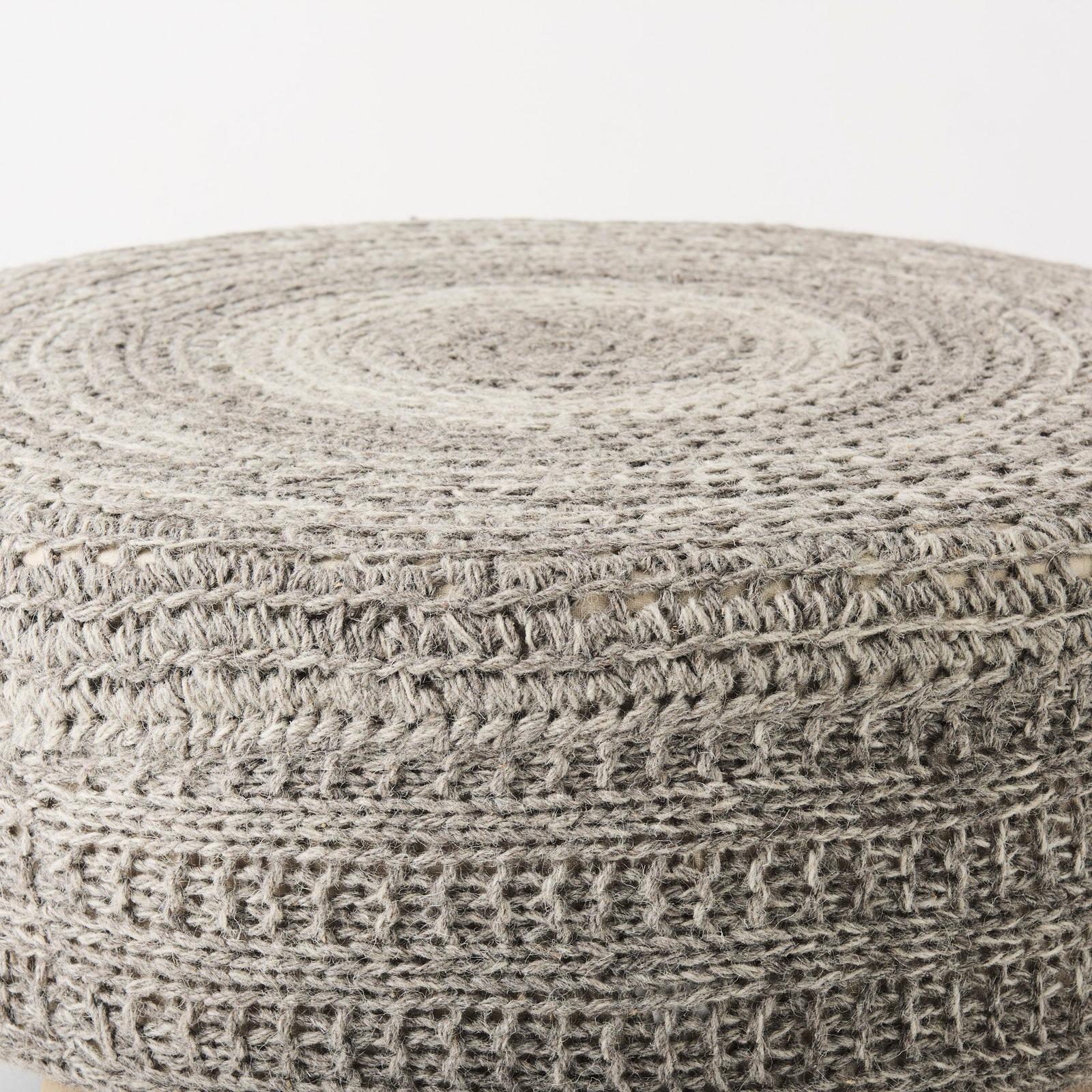 Mercana Bina 4 Legged Wool Stool