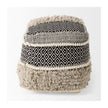 Mercana Darika Black/White/Gray Cotton Pouf Clearance