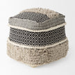 Mercana Darika Black/White/Gray Cotton Pouf Clearance
