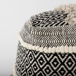 Mercana Darika Black/White/Gray Cotton Pouf Clearance