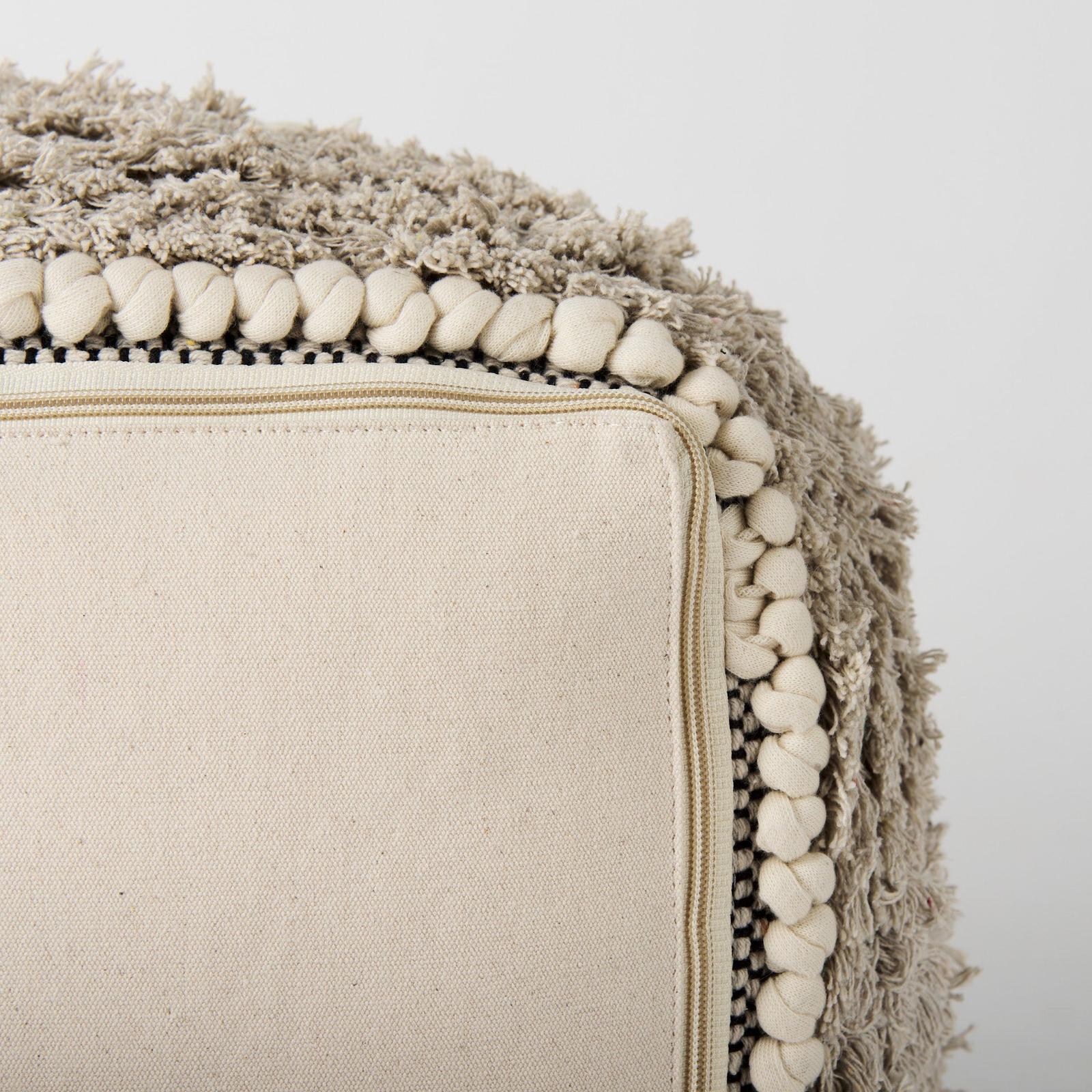 Mercana Darika Black/White/Gray Cotton Pouf Clearance