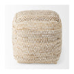 Mercana Ekani Cream/Beige Cotton Pouf