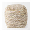 Mercana Ekani Cream/Beige Cotton Pouf