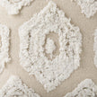 Mercana Ekanta Cream/Beige Patterned Cotton Pouf